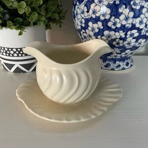 Vintage Franciscan Coronado Swirl Gravy Boat Mid-Century Ceramic